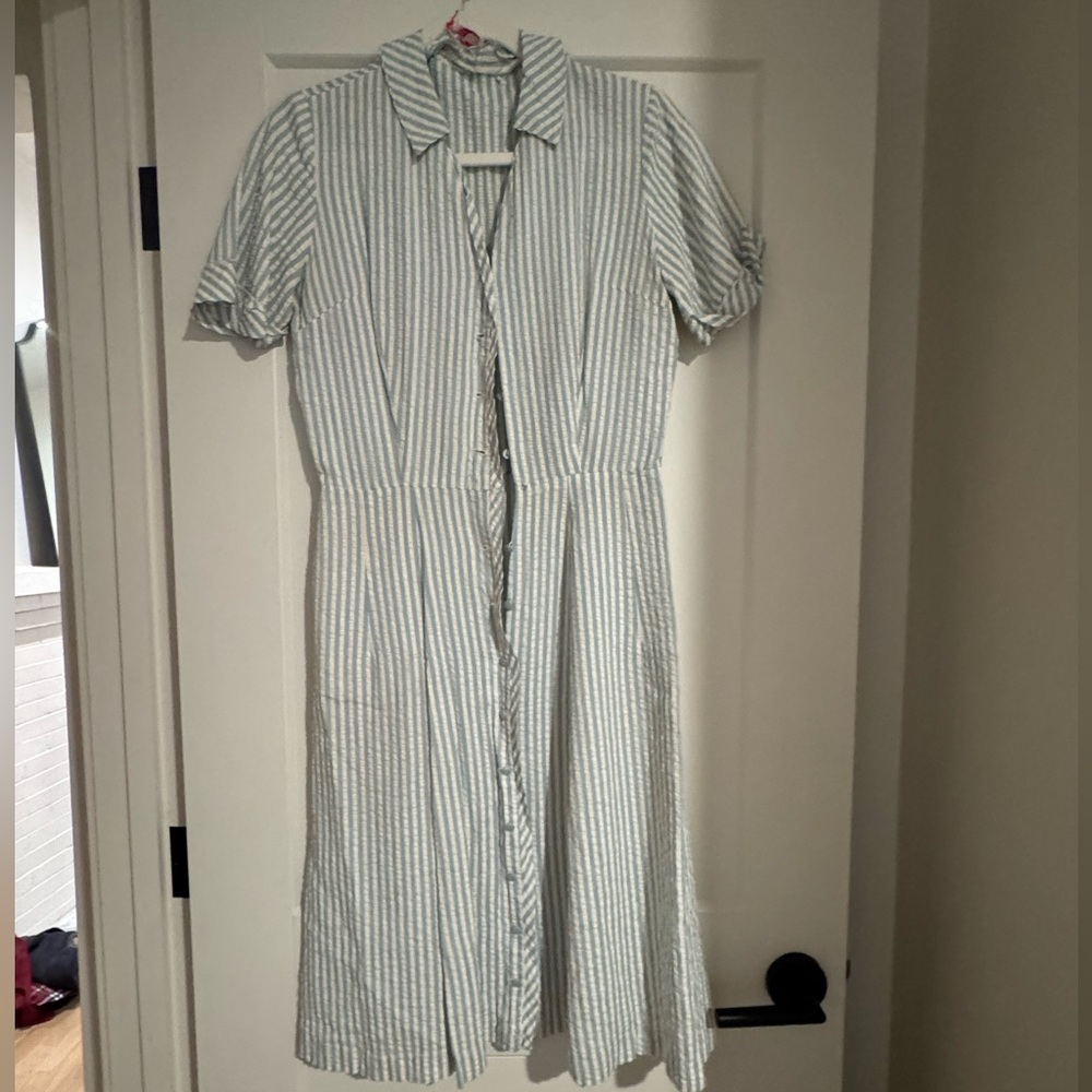 Vintage! Striped Button-Down Dress